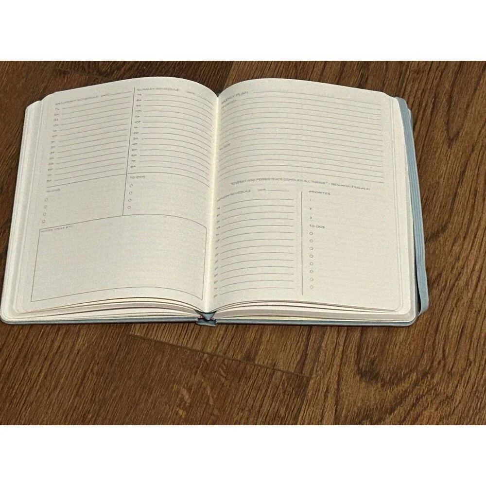 2026-2027 Weekly/Monthly Planner Vegan Leather Hardcover Dutch Blue Brand New